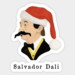 Salvador Dali - Christmas Hat Gift Sticker